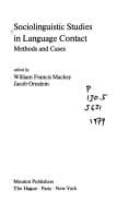 Tapa de Sociolinguistic Studies in Language Contact