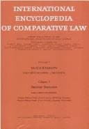 Tapa de International Encyclopaedia of Comparative Law