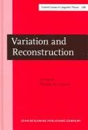 Tapa de Variation and reconstruction / edited by Thomas D. Cravens