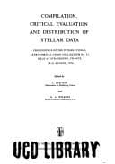 Tapa de Compilation, critical evaluation, and distribution of stellar data