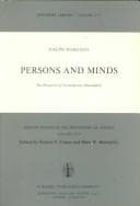 Tapa de Persons and minds
