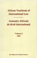 Tapa de African Yearbook of International Law, 1997 (African Yearbook of International Law (Annuaire Africain de Droit in)
