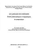 Tapa de Le Langage en contexte