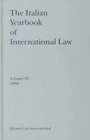 Tapa de The Italian Yearbook of International Law 1999 (Italian Yearbook of International Law)