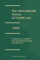 Tapa de The International Survey of Family Law, 1996 (International Survey of Family Law)