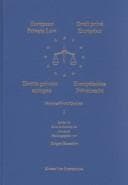 Tapa de European Private Law/Droit prive