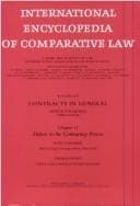 Tapa de International Encyclopaedia of Comparative Law