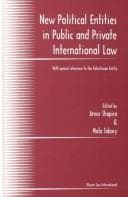 Tapa de New political entities in public and private international law