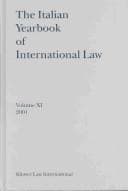 Tapa de The Italian Yearbook of International Law 2001 (Italian Yearbook of International Law)