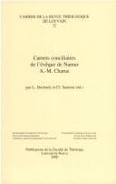 Tapa de Carnets conciliaires de l'évêque de Namur A.-M. Charue