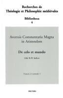 Tapa de Averrois Cordubensis commentum magnum super libro De celo et mundo Aristotelis. T. 2, Libri II-IV, indices