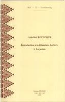 Tapa de Introduction à la littérature berbère. 1. La poésie