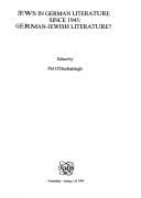 Tapa de Jews In German Literature Since 1945