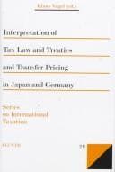 Tapa de Interpretation of tax law and treaties and transfer pricing in Japan and Germany