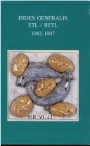 Tapa de Index générales ETL/BETL, 1982-1997