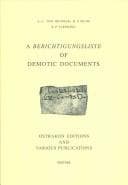 Tapa de A berichtigungsliste of demotic documents