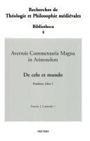 Tapa de Averrois Cordubensis commentum magnum super libro De celo et mundo Aristotelis. T 1, Praefatio, Liber I