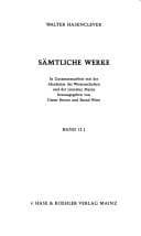 Tapa de Sämtliche Werke