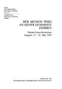 Tapa de Der Mensch wird an seiner Dummheit sterben