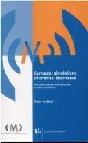Tapa de Computer Simulations Of Criminal Deterrence