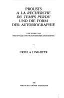 Tapa de Prousts "A la recherche du temps perdu" und die Form der Autobiographie
