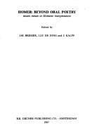 Tapa de Homer: Beyond Oral Poetry
