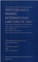 Tapa de Switzerland's Private International Law Statute of December 18, 1987