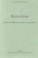 Tapa de Elena Guro--selected writings from the archives