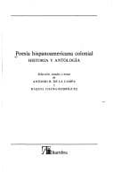 Tapa de Poesía hispanoamericana colonial