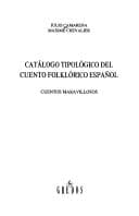 Tapa de Catálogo tipológico del cuento folklórico español