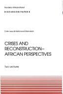 Tapa de Crises and Reconstruction - African Perspectives
