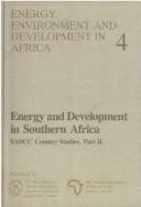 Tapa de Energy and development in southern Africa