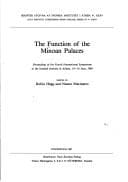 Tapa de The Function of the Minoan palaces