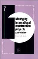 Tapa de Managing International Construction Projects