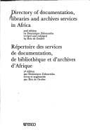 Tapa de Directory of documentation, libraries and archives services in Africa =