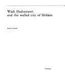Tapa de Wadi Hadramawt and the Walled City of Shibam/U1561