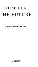 Tapa de Hope for the future