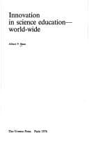 Tapa de Innovation in science education, world-wide