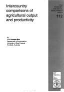 Tapa de Intercountry comparisons of agricultural output and productivity