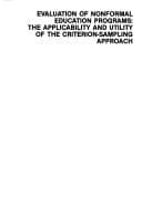 Tapa de Evaluation of Nonformal Education Programs