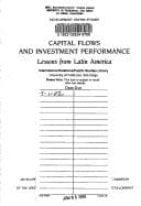 Tapa de Capital flows and investment performance