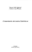 Tapa de Comentario de textos históricos