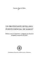 Tapa de Un protestante sevillano, fuente esencial de Hamlet