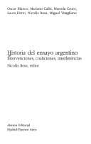 Tapa de Historia del ensayo argentino