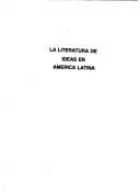 Tapa de La Literatura de Ideas En America Latina