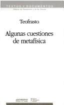 Tapa de Algunas Cuestiones de Metafisica (Textos y documentos)