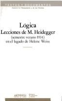 Tapa de Logica - Lecciones de M.Heidegger (Textos y documentos)