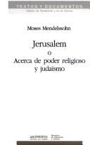 Tapa de Jerusalem O Acerca de Poder Religioso y Judaismo (Textos y documentos)