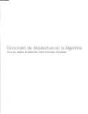 Tapa de Diccionario de arquitectura en la Argentina