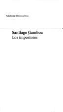 Tapa de Los Impostores (Seix Barral